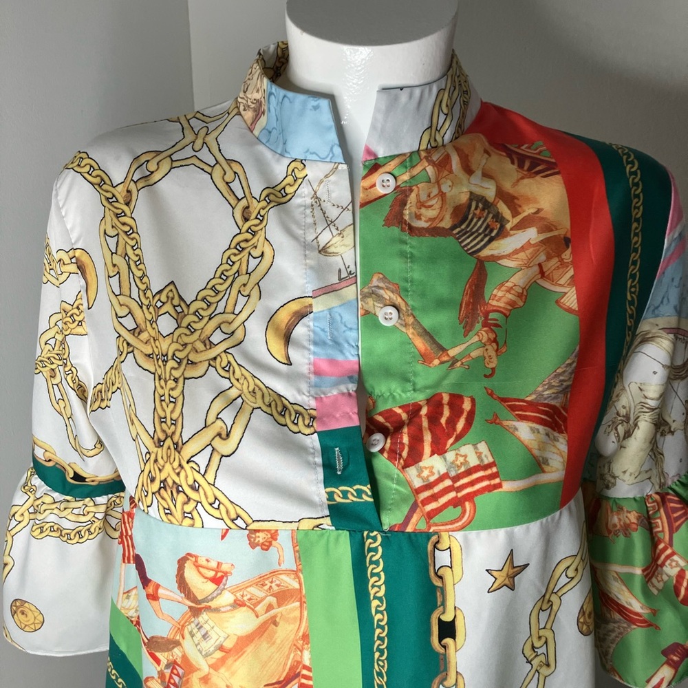 Multicolor Patchwork Dress - image 2